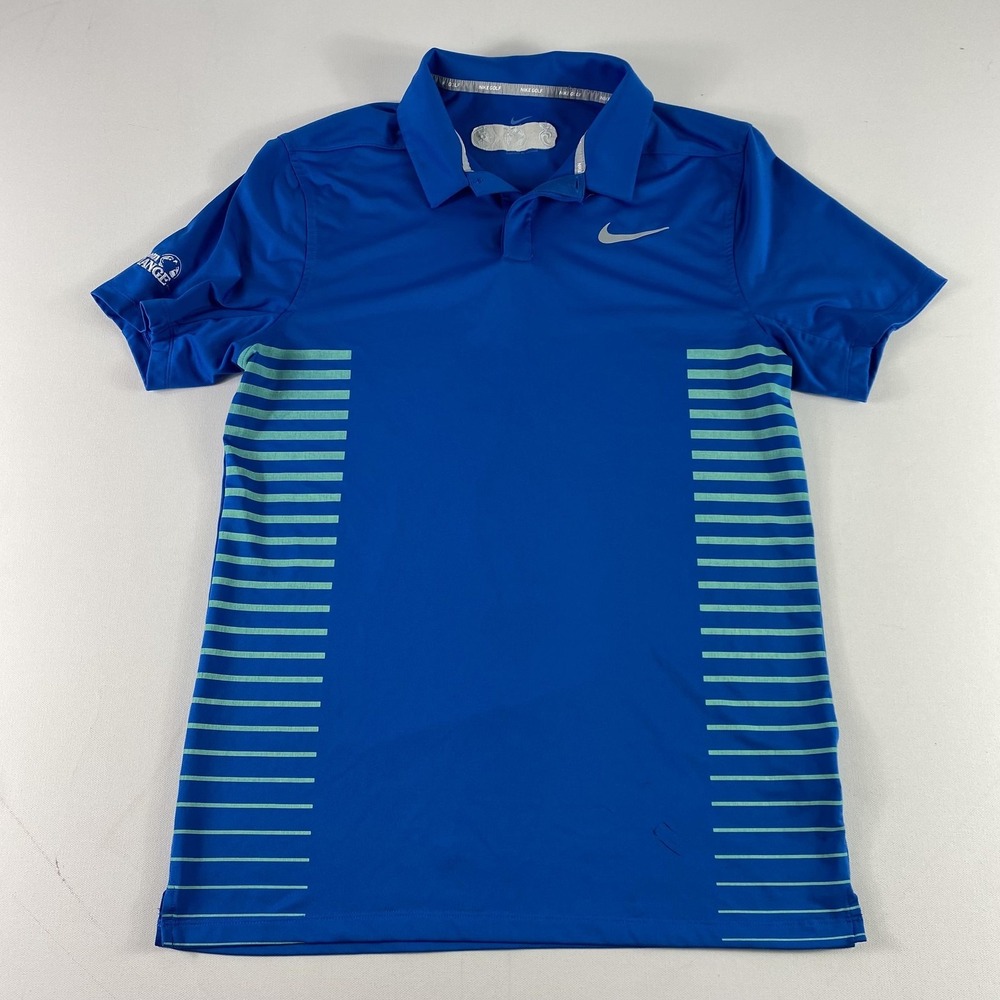 Nike Golf Dri-FIT Polo Shirt Mens Small Blue Tom Lange Outdoors Performance